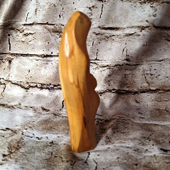VTG Virgin Mary & Jesus Figurine Carved Statue Olive Wood Holy Land 7" - Picture 5 of 12